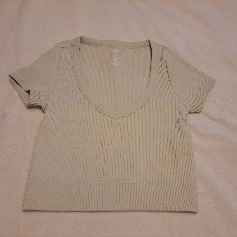 Wild Fable Ribbed Top in Cream
